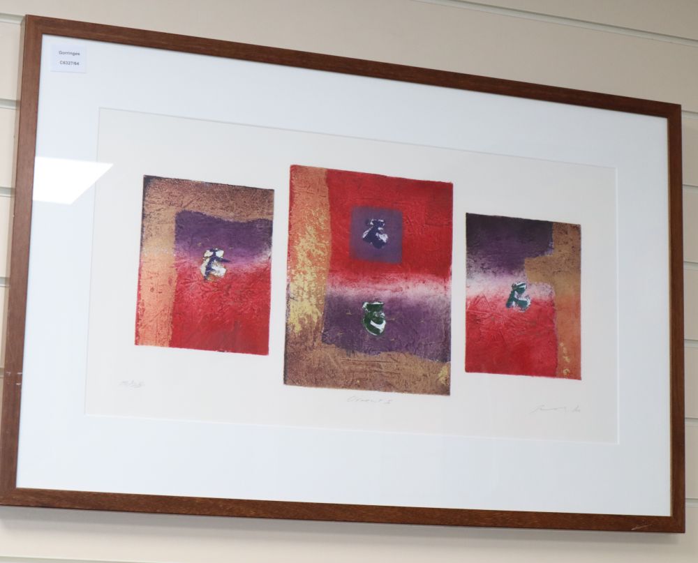 A modern limited edition print, Orient I, indistinctly signed, 198/250, 34 x 64cm